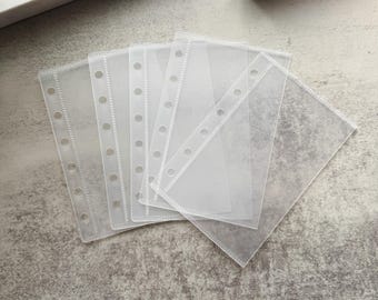 A7 Zipperless Cash Envelopes | Pack of 5 | Frosted or Black