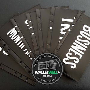 Benutzerdefinierte schwarze A6 Bargeldumschläge | 5er Pack