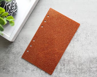 Orange Glitter Acrylic Dashboard for Budget Binder | A6 Personal Size | Life of a Budgeter