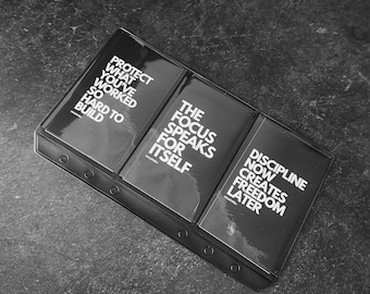 Reserve Collection Budget Planner Deco Cards for Budget Binder or Journal | Black Matte Finish