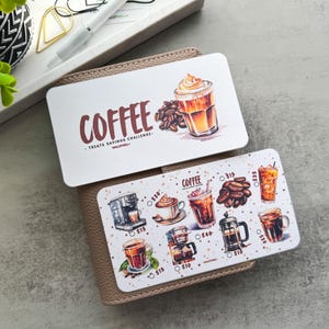 CAFÉ ! Défi d'économies de friandises | Tracker A6 laminé mat