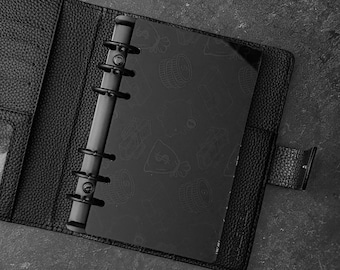 Black Acrylic Budget Binder Dashboard | A6 Personal Size | Reserve Collection