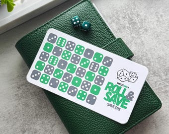 ROLL AND SAVE Savings Challenge | A6 Matte Laminated Tracker