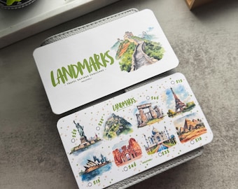 LANDMARKS Travel Savings Challenge | A6 Matte Laminated Tracker