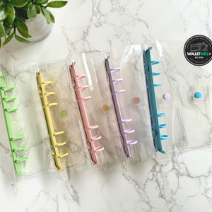 A6 Przezroczysty segregator budżetowy na gotówkę | Kolekcja Color Pop