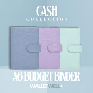 Carpeta de presupuesto de efectivo de cuero A6 / Colección de efectivo