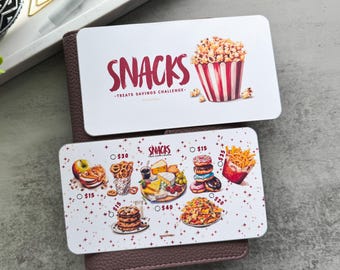 SNACKS! Treats Savings Challenge | A6 Matte Laminated Tracker