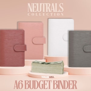 Carpeta de presupuesto en cuero tamaño A6 / Colección Neutrals