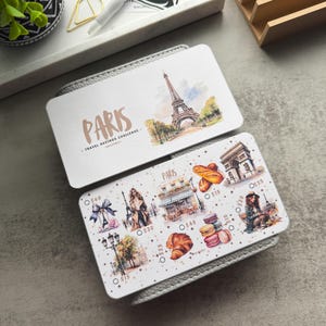 PARIS Défi d'économies de voyage | Tracker A6 laminé mat