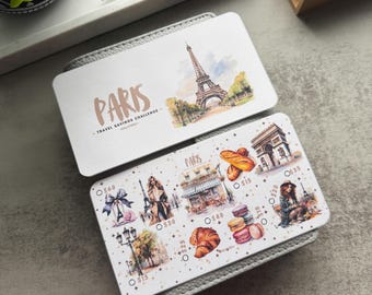 PARIJS Reisbesparingsuitdaging | A6 mat gelamineerde tracker