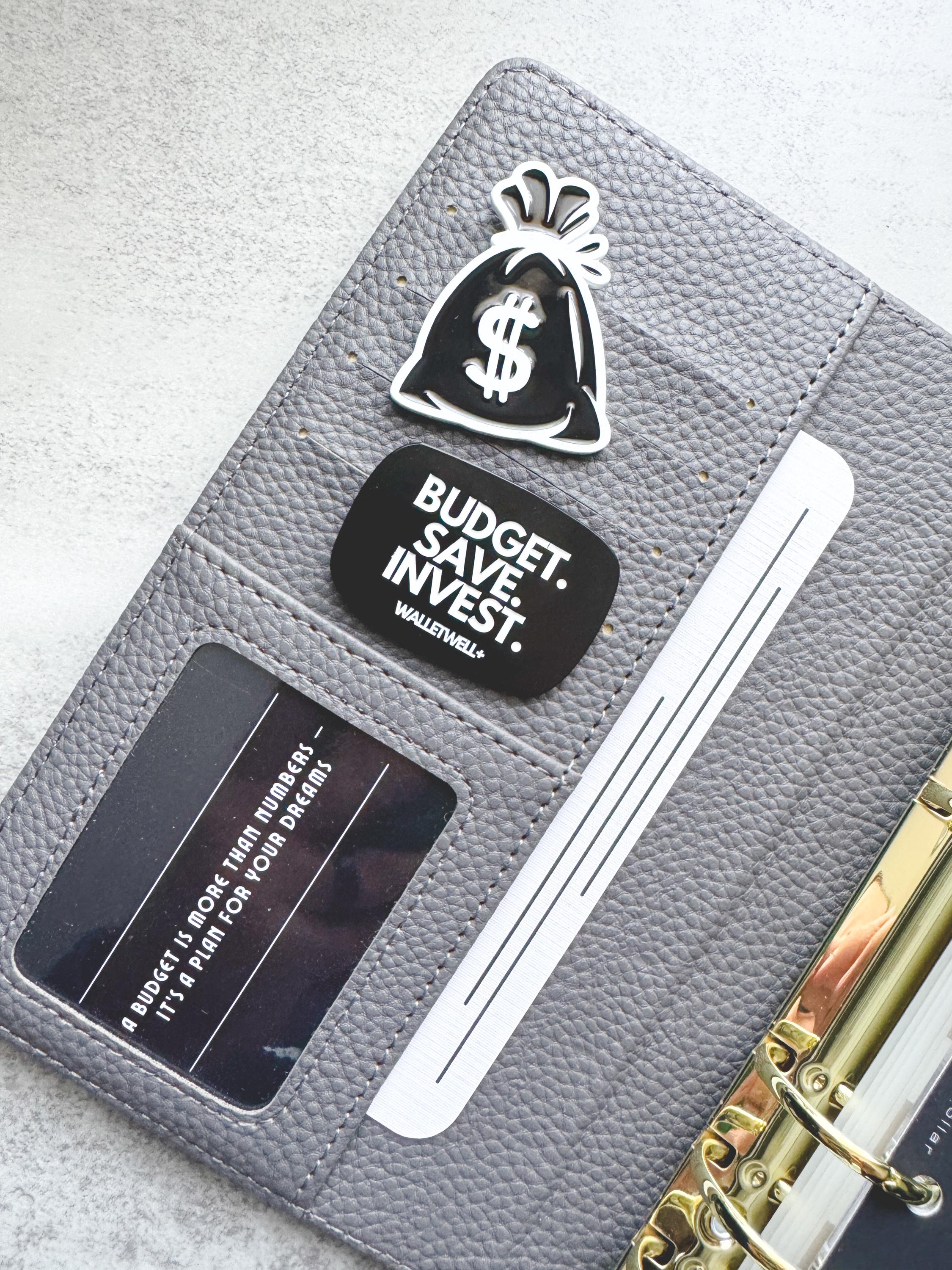 BUDGET SAVE INVEST | Magnetic Enamel Pin for Budget Binder