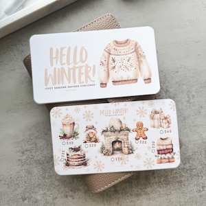 HELLO WINTER! Cozy Seasons Saving Challenge | A6 Matte Laminated Tracker