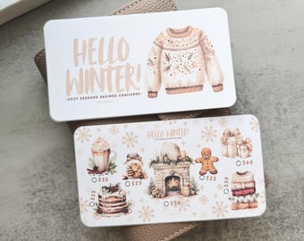 HELLO WINTER! Cozy Seasons Saving Challenge | A6 Matte Laminated Tracker