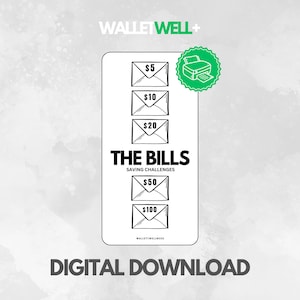 THE BILLS Savings Challenges - Printable - Digital Download