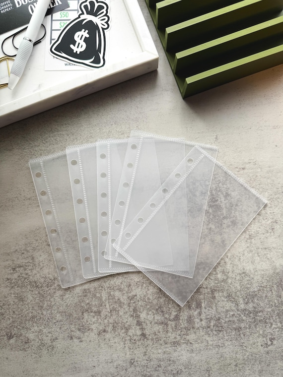 A7 Zipperless Cash Envelopes | Pack of 5 | Frosted or Black