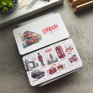 Défi d'économies de voyage à LONDRES | Tracker A6 laminé mat