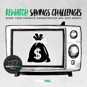 Rewatch Savings Challenge - Inserts de rembourrage en espèces A6 plastifiés mat