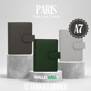 A7 Leather Cash Budget Binder | Paris Collection