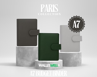 A7 Leather Cash Budget Binder | Paris Collection