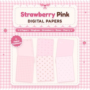 Digital Paper Pack Cute kawaii pastel Digital Paper Templates Paper Patterns for Digital Notebook Digital Planner Goodnotes Digital Journal