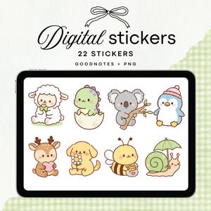 Cute Kawaii Digital Sticker Sheet Digital Planner & Digital Journal ...
