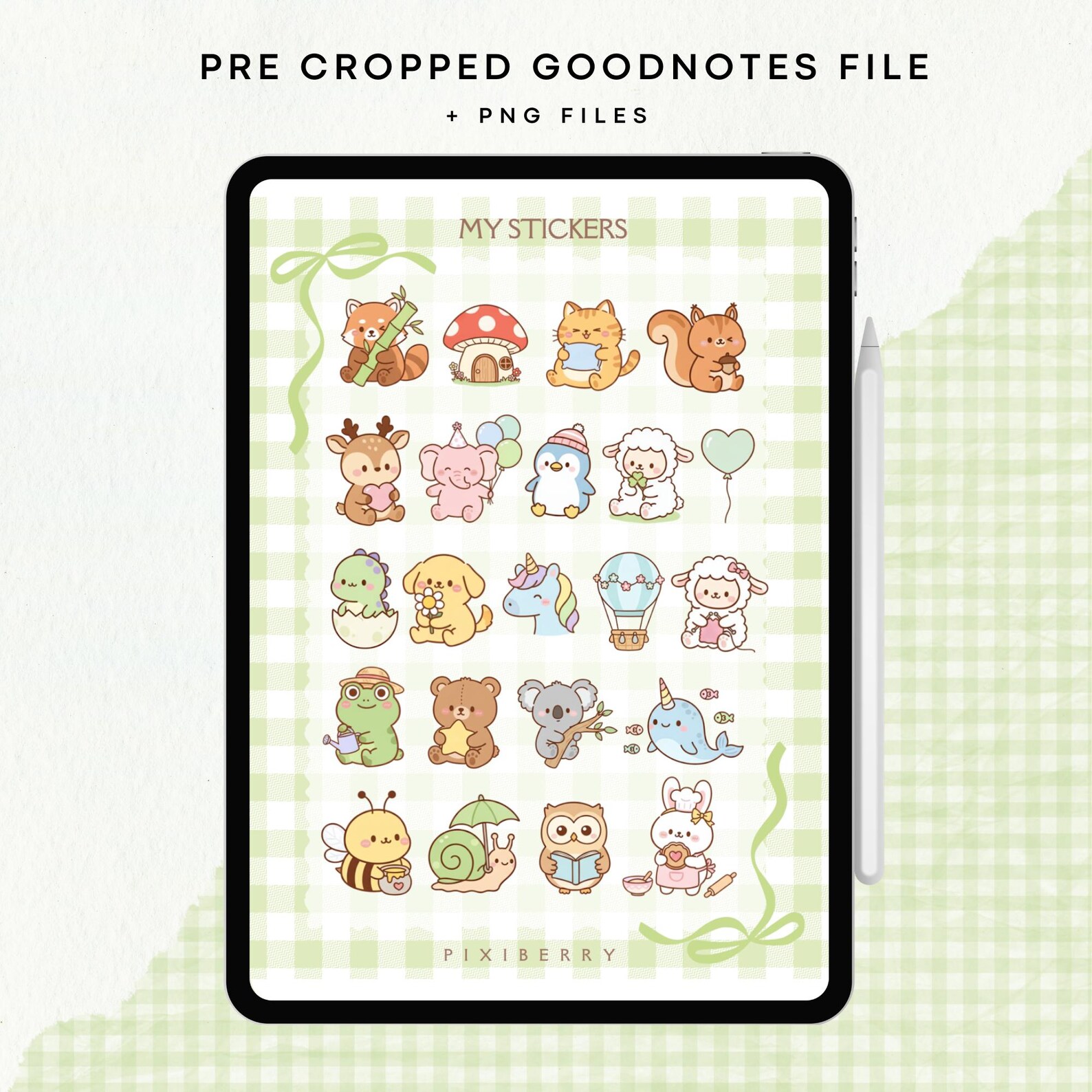 Cute Kawaii Digital Sticker Sheet Digital Planner & Digital Journal ...