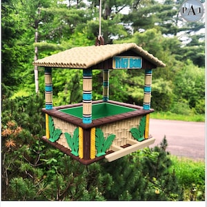 Tiki Bar Bird Feeder
