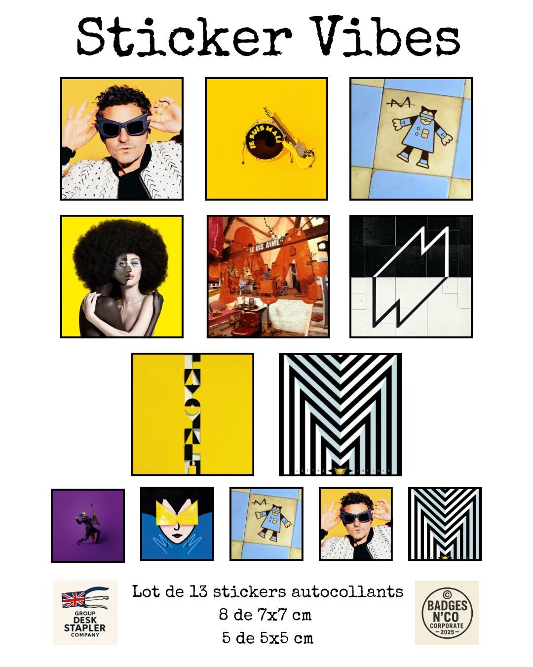 Mathieu Sticker Mathieu Chedid Sticker – Sticker Vibes Collection (13 French Pop Rock ...