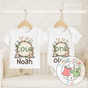 Personalised Safari Animal Birthday T-Shirt | Baby Grow, Bodysuit, Romper or T-Shirt, When I Wake Up I Will Be 3, AW005
