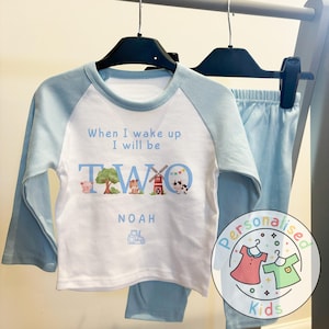 Personalized Farm Animal Birthday Pyjamas – Perfect for Little Farmers!, When I Wake Up I Will Be One Pajamas, FA002
