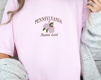 Embroidered Pennsylvania Mountain Shirt, Laurel Highlands Scenery Shirt, Pennsylvania Nature Shirt, Mountain Views Shirt, Comfort Colors Tee
