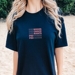 Embroidered Our Bodies Our Choices, Vote Shirt, Banned Books Shirt, Reproductive Rights Tee, Political Activism Shirt, Pro Roe V Wade