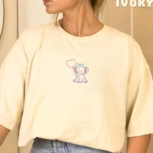 Embroidered Elephant Shirt, Elephant Lover Shirt, New Mom Shirt, Mother&#39;s Day Shirt, Animal Lover Shirt, Cute Elephant Shirt, Elephants Tee
