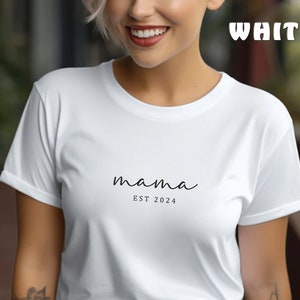 Embroidered Custom Mama Shirt, Personalized Mama Shirt, Gift for Mom, Mother&#39;s Day Gift, New Mom Gift, Embroidered Mom, Mama Shirt, Mama Tee