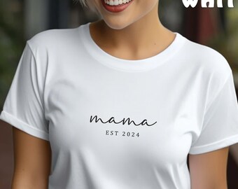 Embroidered Custom Mama Shirt, Personalized Mama Shirt, Gift for Mom, Mother's Day Gift, New Mom Gift, Embroidered Mom, Mama Shirt, Mama Tee
