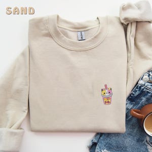 Embroidered Kawaii Food Sweatshirt, Personalized Food Lovers Sweatshirt, Asian Food Sweatshirt, Kawaii Food Sweatshirt, Funny Kawaii Gift