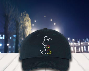 Embroidered Mickey Outline Color Baseball Cap, Disney 1928 Cap, Disney Retro Mickey Hat, Disney Mickey Mouse Hat, Mickey Mouse Fan Cap