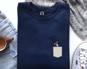 Embroidered Honk Goose Sweatshirt, Goose Crewneck Sweatshirt, Serious Goose Shirt, Silly Goose, Funny Shirt