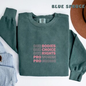 Embroidered Our Bodies Our Choices, Vote Sweatshirt, Banned Books Sweater, Reproductive Rights Crewneck, Political Activism Pro Roe V Wade