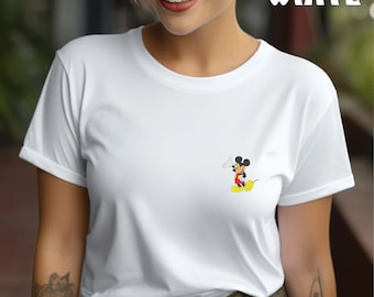Embroidered Disney Classic Mickey Mouse Pose Shirt, Mickey Shirt, Disneyland Holiday Vacation T-Shirt, Disney Retro T-Shirt, Disney World