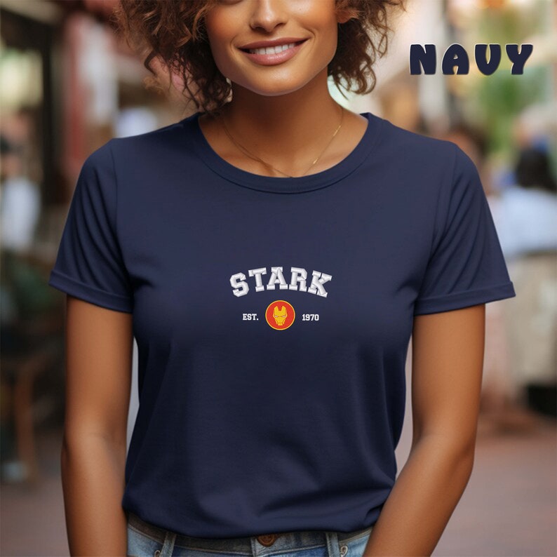 Embroidered Stark Est 1970 Shirts, Ironman T-Shirt, Tony Stark Tee, Avengers Team T-shirt, Superhero Shirt 画像 2