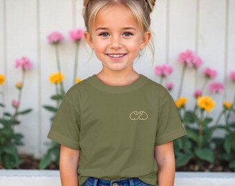 Cute Kissing Frogs Embroidered Toddler Shirt, Frog Baby Onesie, Embroidered Kids Sweatshirt, Funny Frog Lover Outfit