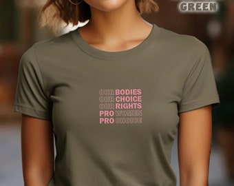 Embroidered Our Bodies Our Choices, Vote Shirt, Banned Books Shirt, Reproductive Rights Tee, Political Activism Shirt, Pro Roe V Wade