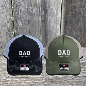 Embroidered Custom Dad Est. 2024 Richardson Hat, Personalized Gift for Dad, New Dad Gift, Gift For Husband, Personalized Trucker Hat