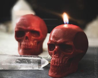 Skull Wax Candle Figure