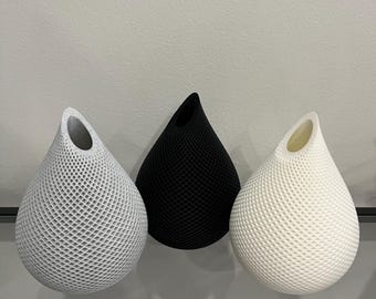 Modern 3D Printed Vase – Minimalist Home Decor, Unique Geometric Design, Decorative Vase for Dried Flowers