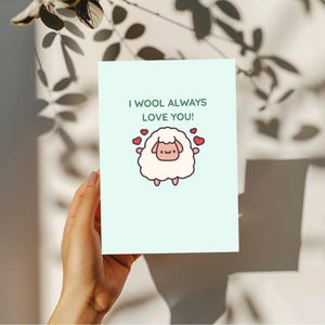 Divertente biglietto d'auguri vegano: "Ti amerò sempre!" – Biglietto stampabile – Biglietto digitale sostenibile con scritta vegana