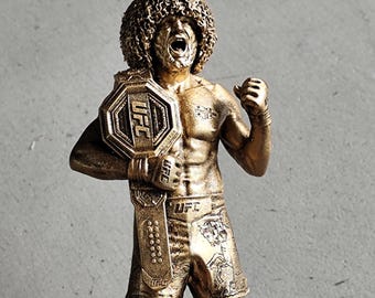Merab Sculpture 3D UFC Combattant Georgia Peint Main