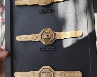 Ceintures UFC 3D Collection peint à la main