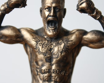 Statue UFC Bronze Collection 3D Peinte Main Idée Cadeau Fan Sport Combat